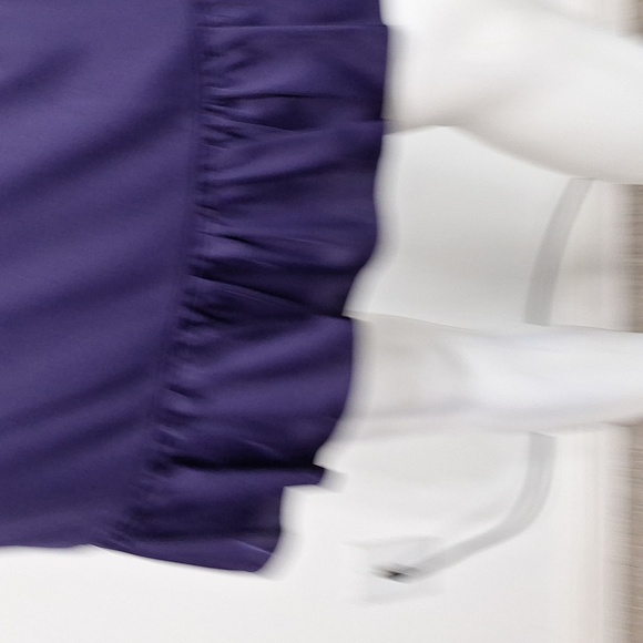 Gianni Bini NEW Purple Romantic Glam Cocktail Belted Ruffle Preppy Dress Size 10 - Picture 4 of 14